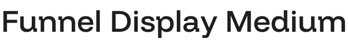 Funnel Display Medium Font Preview