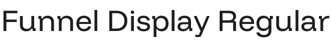Funnel Display Font Preview