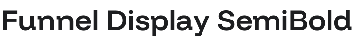 Funnel Display SemiBold Font Preview