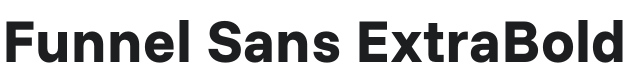Funnel Sans ExtraBold Font Preview