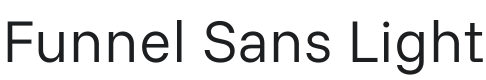 Funnel Sans Light Font Preview