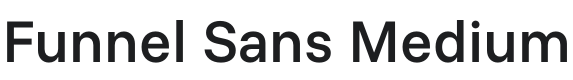Funnel Sans Medium Font Preview