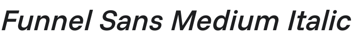 Funnel Sans Medium Italic Font Preview