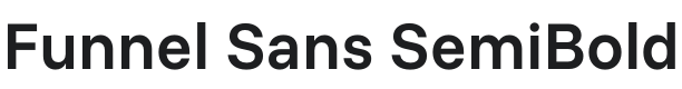 Funnel Sans SemiBold Font Preview