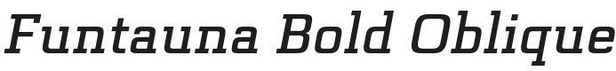 Funtauna Bold Oblique Font Preview
