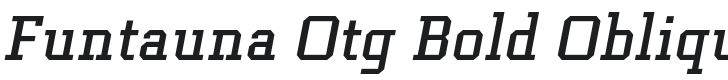 Funtauna Otg Bold Oblique Font Preview