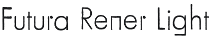 FuturaRener Light Font Preview
