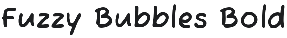 Fuzzy Bubbles Bold Font Preview