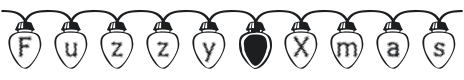 Fuzzy Xmas Lights Font Preview