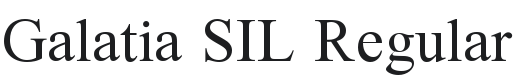 Galatia SIL Font Preview