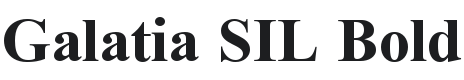 Galatia SIL Bold Font Preview