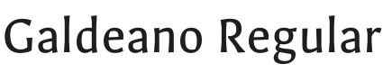 Galdeano Font Preview