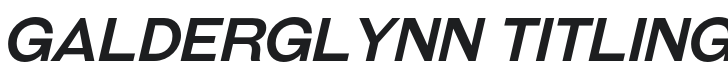 Galderglynn Titling Italic Font Preview