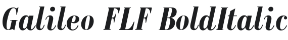 Galileo FLF-BoldItalic Font Preview