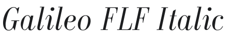 Galileo FLF-Italic Font Preview