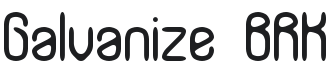 Galvanize Font Preview