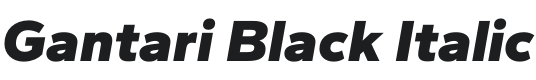 Gantari Black Italic Font Preview