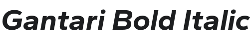 Gantari Bold Italic Font Preview
