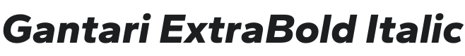Gantari ExtraBold Italic Font Preview