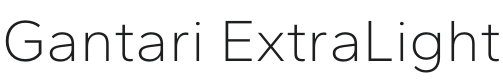 Gantari ExtraLight Font Preview