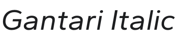 Gantari Italic Font Preview