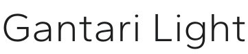 Gantari Light Font Preview
