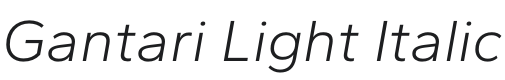 Gantari Light Italic Font Preview