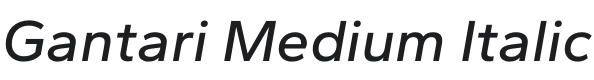 Gantari Medium Italic Font Preview