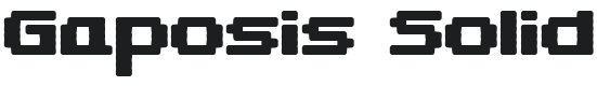 Gaposis Solid (BRK) Font Preview