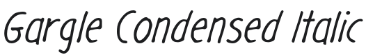 GargleCdRg-Italic Font Preview