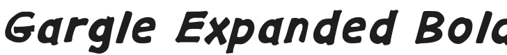 GargleExRg-BoldItalic Font Preview