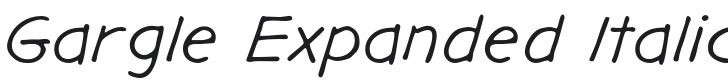 GargleExRg-Italic Font Preview