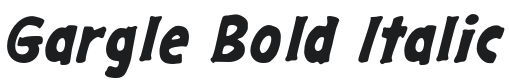 GargleRg-BoldItalic Font Preview