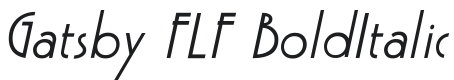 Gatsby FLF-BoldItalic Font Preview