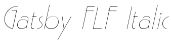 Gatsby FLF-Italic Font Preview