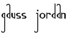 Gauss Jordan Font Preview