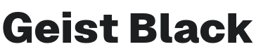 Geist Black Font Preview