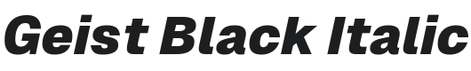 Geist Black Italic Font Preview