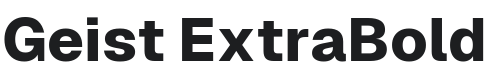 Geist ExtraBold Font Preview