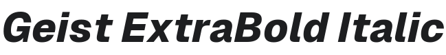 Geist ExtraBold Italic Font Preview