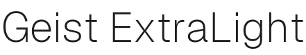Geist ExtraLight Font Preview