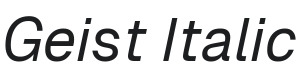 Geist Italic Font Preview