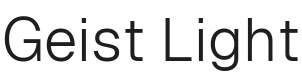 Geist Light Font Preview