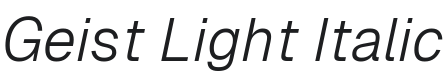 Geist Light Italic Font Preview
