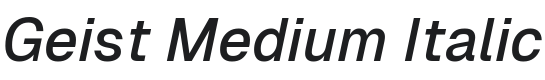 Geist Medium Italic Font Preview