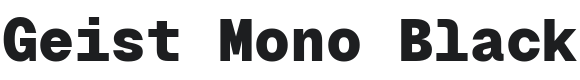 Geist Mono Black Font Preview