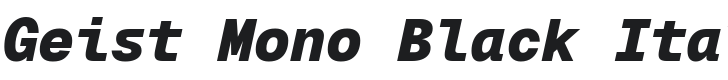 Geist Mono Black Italic Font Preview