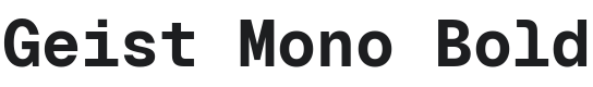 Geist Mono Bold Font Preview