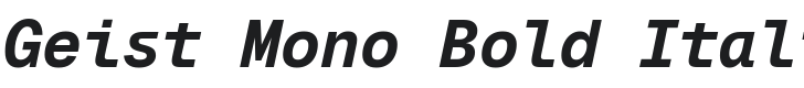 Geist Mono Bold Italic Font Preview