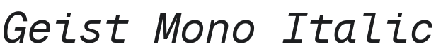 Geist Mono Italic Font Preview